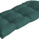 Arden Outdoor Wicker Settee Cushion, 41.5 x 18, Rain-Proof, Fade Resistant Peacock Blue Green Texture
