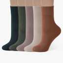 Womens Viscose Bamboo Crew Socks Casual Calf Dress Socks Soft Above Ankle Sock 4 Pcs