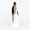Wedding Resin Groom Bride Black Couple Figurine Cake Topper