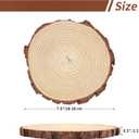 Set of 10 Wood Slices for Centerpieces 7-8 inch, Natural Unfinished Wood Craft Kits, Tree Slices with Bark for DIY Crafts Wedding Christmas Party Decoration, Wood Centerpieces for Tables