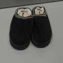 Plush Platform Slippers for Women & Men - Cozy Non-Slip Sole, Warm Fuzzy Lined House Shoes for Indoor Outdoor Short Ankle Slippers (Black, US, Adult, Women, 6.5, Numeric Range, US Footwear Size System, 7, Medium)