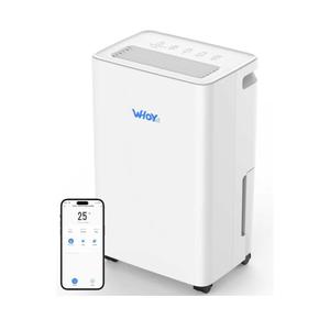 Dehumidifier for Basements, 2000 Sq. Ft., 30 Pints, Max 50 Pints 1.6L Tank, App-Controlled, With 4.9 ft Drain Hose Low noise, for Living room, Basements and Office