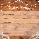 25 Rustic Invitations & 25 Envelopes for Wedding, Bridal Shower, Birthdays, Engagements, Bachelorettes This Barn Rustic Invite Style is Also Great for Housewarming, Retirement & Rehersal Parties