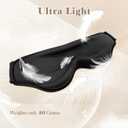 3D Cooling Eye Mask Sleep Mask for Men & Women, 100% Pressure-Free & Light Block-Out Eye Mask for Sleep with Easy Adjustable Strap, Night Eye Cover for Travel, Black