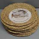 Aofmee 12 inch Round Woven Placemats Set of 10, Boho Rattan Place Mats, Natural Water Hyacinth Table Placemats, Farmhouse Weave Table Mats, Rustic Braided Wicker Charger Plates for Dining Table Decor
