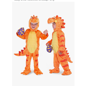 Spooktacular Creations Halloween Dinosaur Costume Kids, T-Rex Costume Toddler with Egg for Baby Child Halloween Dressup Party Size Small