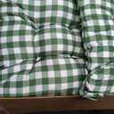 Geetery 4 Pack Chair Cushions for Dining Chairs, 16" x 15" Green and White Kitchen Chair Cushions with Ties Buffalo Plaid Soft Comfy Seat Pads for Home Office Living Room Outdoor Indoor