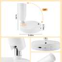 EZVALO Spot Lights Indoor, 5500mAh Rechargeable Plant Spotlights with Remote, Wireless Mini Art Accent Light with Timer & Dimmable, 3-CCT, Uplights Indoor for Plants, Display, Artwork (4-Pack-White)