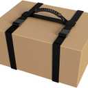 Box Carrying Strap with Handle - SnowGesh Portable Handle Securing Straps for Heavy Boxes, Moving Straps Adjustable H-Style Lifting Belt, Ideal for Moving, Luggage, Groceries