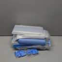 16 Pack Vacuum Storage Bags with Hand Pump, 4 Jumbo + 4 Large + 4 Medium + 4 Small Plastic Packaging Bags, 80% Space Saver Vacuum Seal Bags for Clothing, Travel Lugggage, Blankets, Comforters