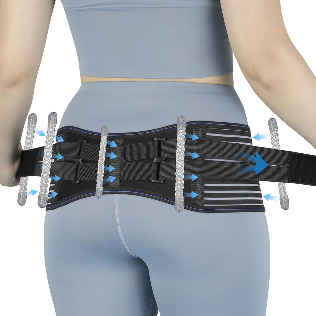 Sacroiliac Hip Belt for Women and Men, Adjustable Breathable Hip Brace, Sciatica Pain Relief Devices, Trochanter Brace for Relieving Lower Back Pain, Sacroiliac SI Joint Pelvic Pain & Sciatica (Large, Black)