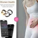 Smart Ring for Women & Men, Fitness Tracker with Heart Rate, Blood Oxygen, Sleep Monitoring, Long-Lasting Battery, IP68 Waterproof, Compatible with iOS & Android (Black, #7)