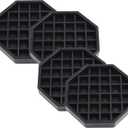Octagon Coffee Drip Tray by Hard Black Plastic for Coffee Countertop | Drip Tray for Drink Dispenser (4" - 4 Pcs)