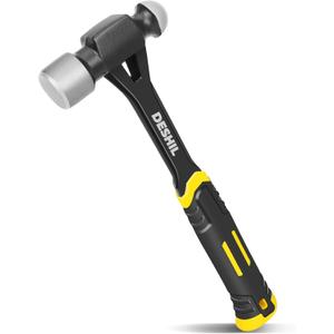 3 x Ball Peen Hammer 16 oz, Drop Forged One Piece Ball Pein Hammer, Metalworking Tool with Forged Steel Construction & Shock Absorbing Grip