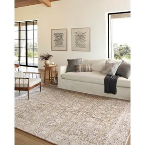 Loloi Amber Lewis Alie Collection ALE-05 Gold/Beige 5'-3'' x 7'-9'', .13'' Pile Height, Area Rug