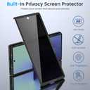 Ruky Magnetic Case for Z Fold 7, with Privacy Screen Protector, Z Fold 7 Slim Case [Compatible with MagSafe], Ultra-Thin Protective Full Body Phone Cover for Samsung Galaxy Z Fold 7 5G, Carbon Fiber