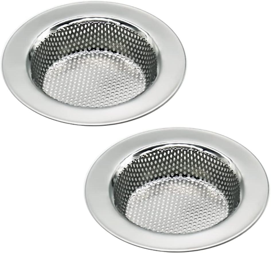 2PCS Kitchen Sink Strainers, Sink Drain Filter, Sink Basket Strainer, 4.5 Inch Stainless Steel Sink Drain Strainer, Food Scraps Catcher for Kitchen
