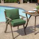 ARDEN Outdoor Dining Chair Cushion, 21 x 21, Rain-Proof, Fade Resistant 21 x 21, Moss Green Leala