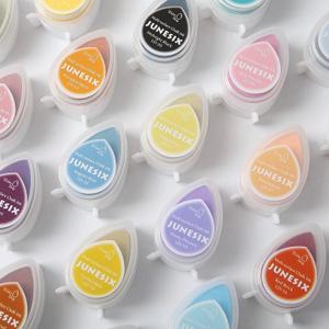 Stamp Pad,17 Colors Water Drop Pigment Ink Pads for Stamps,Scrapbooking Color Painting,Wood, Fabric and Paper Surface. Chalk Sticky Inks for Embossing Powder,(17 Pack)