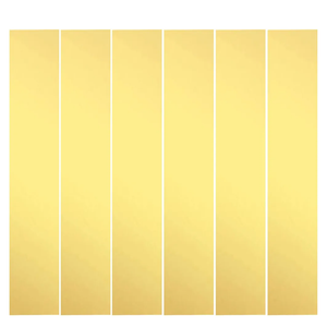 Brass Strip, Brass Shim Stock Assortment, 1" Width x 6" Length, 0.002", 0.004", 0.006", 0.008", 0.012" and 0.016" Thickness, 6 Pieces