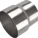 OD 3.5 Inch to OD 4 Inch Exhaust Pipe to Component Pipe Adapter Reducer 3.5" OD to 4" OD Polished Stainless Steel 4" Overall Length