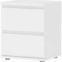 Tvilum 2 Drawer Bedroom Nighstand, White, 15.83 in X 13.39 in X 18.98 in