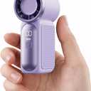 Gaiatop Portable Handheld Mini Fan, 6 Speeds 16900 RPM High Velocity Personal Fan with LED Display, USB Rechargeable, Mini Fan with Lanyard for Makeup, Travel, Outdoor, for Women Girl Gift, Purple