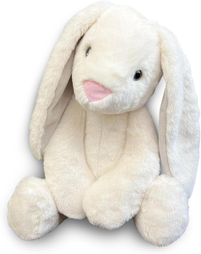 World's Softest Plush Stuffed Animal for Baby, Toddler, Kids, Adults - Adorable Toy Made from Kid-Friendly, Quality Materials - Lushee Off White BriBri Bunny, 20"
