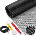 Window Screen Replacement Kit Width:48in Length:158 Fiberglass|Includes Full Set of Tools | Suitable for Windows, Screen Doors, and Courtyards | UV Resistant and Durable | Easy to Install