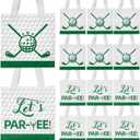 WPDISCZ 24pcs Golf Party Favor Bags Goodie Favor Bags Non-woven Bag with Handles for Golf Party Supplies Birthday Supplies (Green)