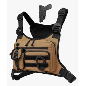 Outdoor Chest Bag For Men and Women, Tactical Vest For Running, Cycling, EDC Chest Pack Rig For Sports and Workouts