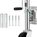 1200 lbs Trailer Jack with 6" Dual Wheel,10" Lift, Heavy Duty Swivel Boat Trailer Jack Foot Stand for RV Boat Utility