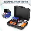 Hushee Black Peptide Case Storage for 6x3ml+1x30ml Bac & Case Holds Vials Water Bac Peptide Glp Insulin Fridge Holder Storage Cases Room for Syringes Skin Prep Wipes Portable Travel Box Fridge Freezer