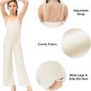 B&GCozy Girls Casual Loose Sleeveless Stretchy Wide Leg Pants, Jumpsuit Rompers for Girls (6-7 Years, Apricot)