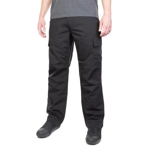 LAPG Men's Core Cargo Tactical Pants, Stretch Waistband, Lightweight & Durable Ripstop CCW Cargo Pants for Men, Black, Size: 36W x 36L