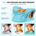 Smedz Neck Massager 2026 New Upgrade 3 in 1 Portable Massager with Heat and Comfortable Stretching - Adjustable Intensity for Neck and Shoulder Relaxation at Home, Office