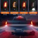 Tresound LED Tail Lights & 3rd Third Brake Cargo Lamp for GMC Sierra 1500 2007-2013 SLT, WT, SL, SLE, 2500 3500 HD 2007-2014 (Only for 3500HD with Single Rear Wheel Model), Chrome Housing Smoke Lens