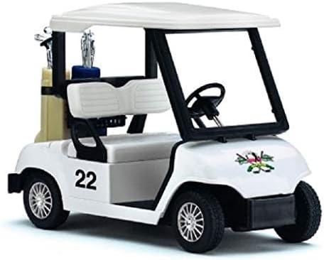KiNSFUN Golf Cart 4" Die Cast Metal Model Pullback Action Toy (White)