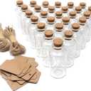 Goiio 80 Pack 20 ML Glass Bottles with Cork Stoppers Mini Small Glass Bottles, for Wedding Favors, Crafts Home Decorations