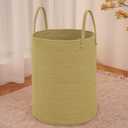 JMvicyroam Large Woven Laundry Basket Hamper,100L Cotton Rope Storage Bin for Blankets,Toys and Clothes,Decorative Tall Nursery Hamper for Living Room,Baby Nursery,Bathroom and Bedroom,Jute