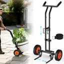 KJX Adjustable Plant Caddy with Wheels, Heavy Duty Plant Dolly Cart with Grab Arm and Strap Dual Protection, Garden Potted Plant Mover Dolly for Planter Flower Pots Indoor Outdoor