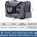 Petprsco Portable Collapsible Dog Crate, Travel Dog Crate 24x17x17 with Soft Warm Blanket and Foldable Bowl for Large Cats & Small Dogs Indoor and Outdoor