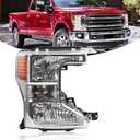 YEQSHNG RH Halogen Headlights Assembly Compatible with 2020-2022 Ford F250 F350 Super Duty Right Passenger Side LC3Z-13008-A FO2503405
