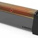 Comfort Zone 1500W Convection Baseboard Heater – Silent Portable Electric Space Heater with Adjustable Thermostat, 2 Heat Settings & Safety Tip-Over Switch – Black