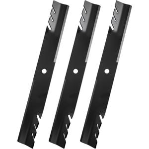 103-6338 Blade Set for Ex Mark 60'' Deck, Toothed Mulching Blade Compatible with Ex Mark Lazer Z AC, Bad Boy Toro Hustler Zero Turn Mowers, Replace for 116-5173-S, 103-6338-S, 103-2530, 3 Pack