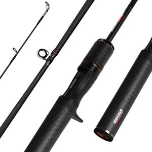SEASIR Black Arrow Ultralight Fishing Rod, BFS Spinning Rod Bait Finesse Casting Rod, 2 Piece Baitcaster Rod, 36T Carbon Fiber, Fuji O Ring, Portable Travel Rod for Bass Saltwater Freshwater (1.5m)
