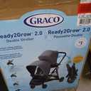Graco Ready2Grow 2.0 Double Stroller, Twin Baby Stroller Features Bench Seat and Standing Platform Options, Compact Fold Perfect for Baby Travel, Rafa