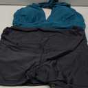 Summer Mae Maternity Two-Piece Halter Swimsuit Tankini V-Neck Side Tie Bathing Suit Pregnancy High Waist Swimwear XL