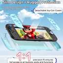 CMANBAH Dockable Protective Hard Cover for Nintendo Switch 2 2025, Slim Shell Skin Case Set for Switch 2 Accessories, 1 Screen Protector&6 Thumb Grips, Supports Kickstand Use and Charging Dock, Blue
