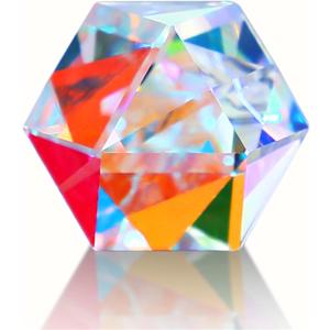 Color Crystal Faceted Optical Prism Beam Splitter Light Refracting Photography Science Glass Prisms
